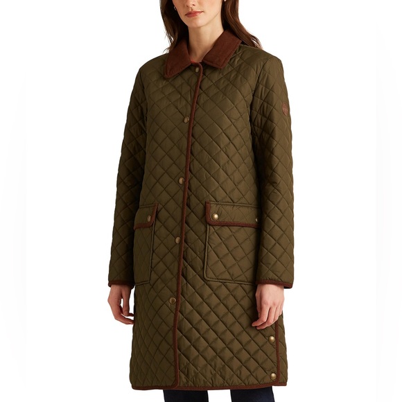 Lauren Ralph Lauren Jackets & Blazers - ❌SOLD❌ LAUREN RALPH LAUREN Quilted Snap Front Coat in Litchfield Loden